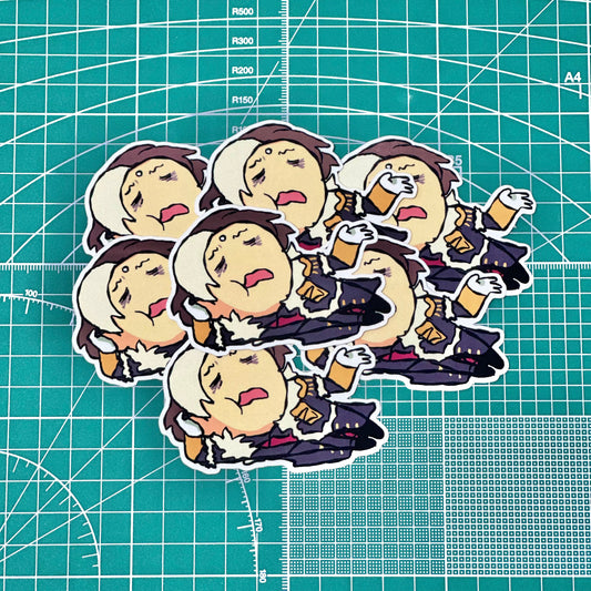 Reclining Emet-Selch Vinyl Die-Cut Sticker (2.9")